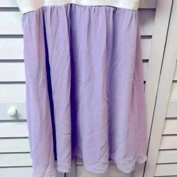 Tobi Cross Front Dress Purple & White Size Medium NWT - Picture 5 of 6